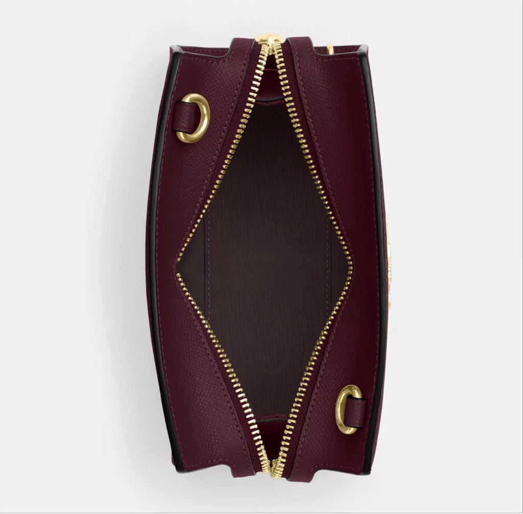 NWT Coach Gia Crossbody Leather Bag In Wine