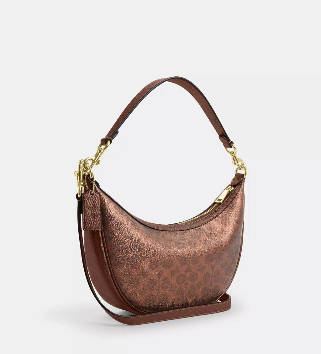 NWT Coach Aria Shoulder/Crossbody Bag Signature Canvas & Leather
