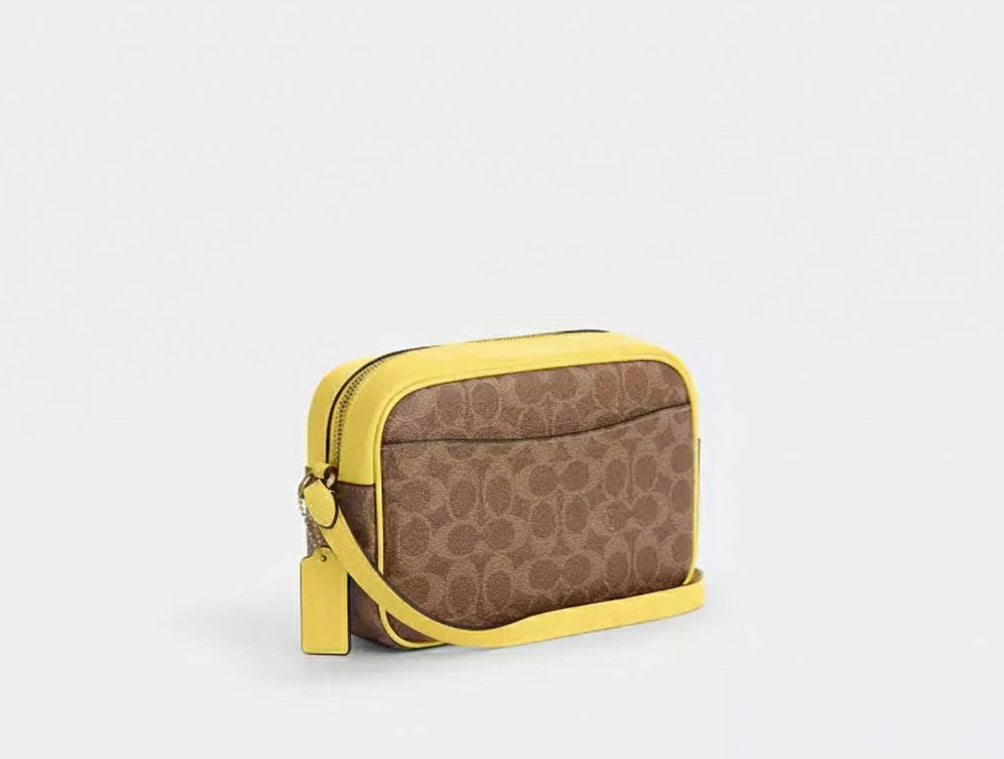 NWT Coach Medium Jamie Camera Crossbody Bag In Signature Canvas & Leather