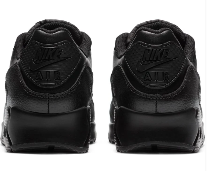 Nike Air Max 90 LTR Men's Leather Sneakers Triple Black