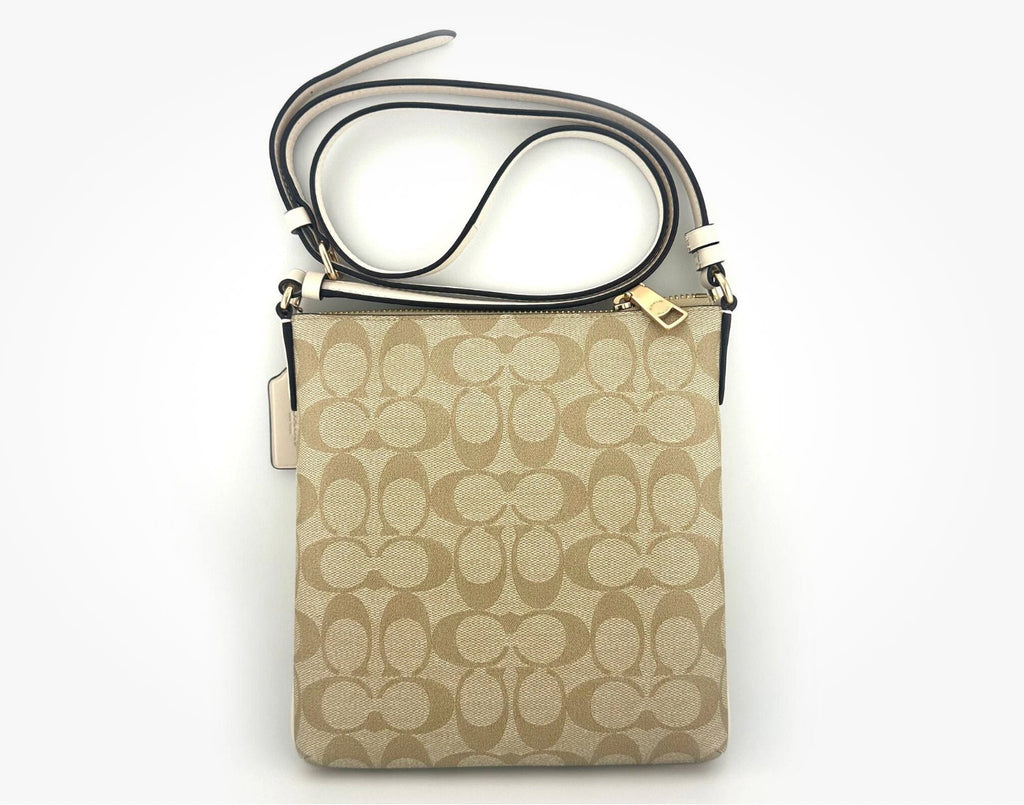 NWT Coach Mini Rowan File Crossbody Bag In Signature Canvas & Leather