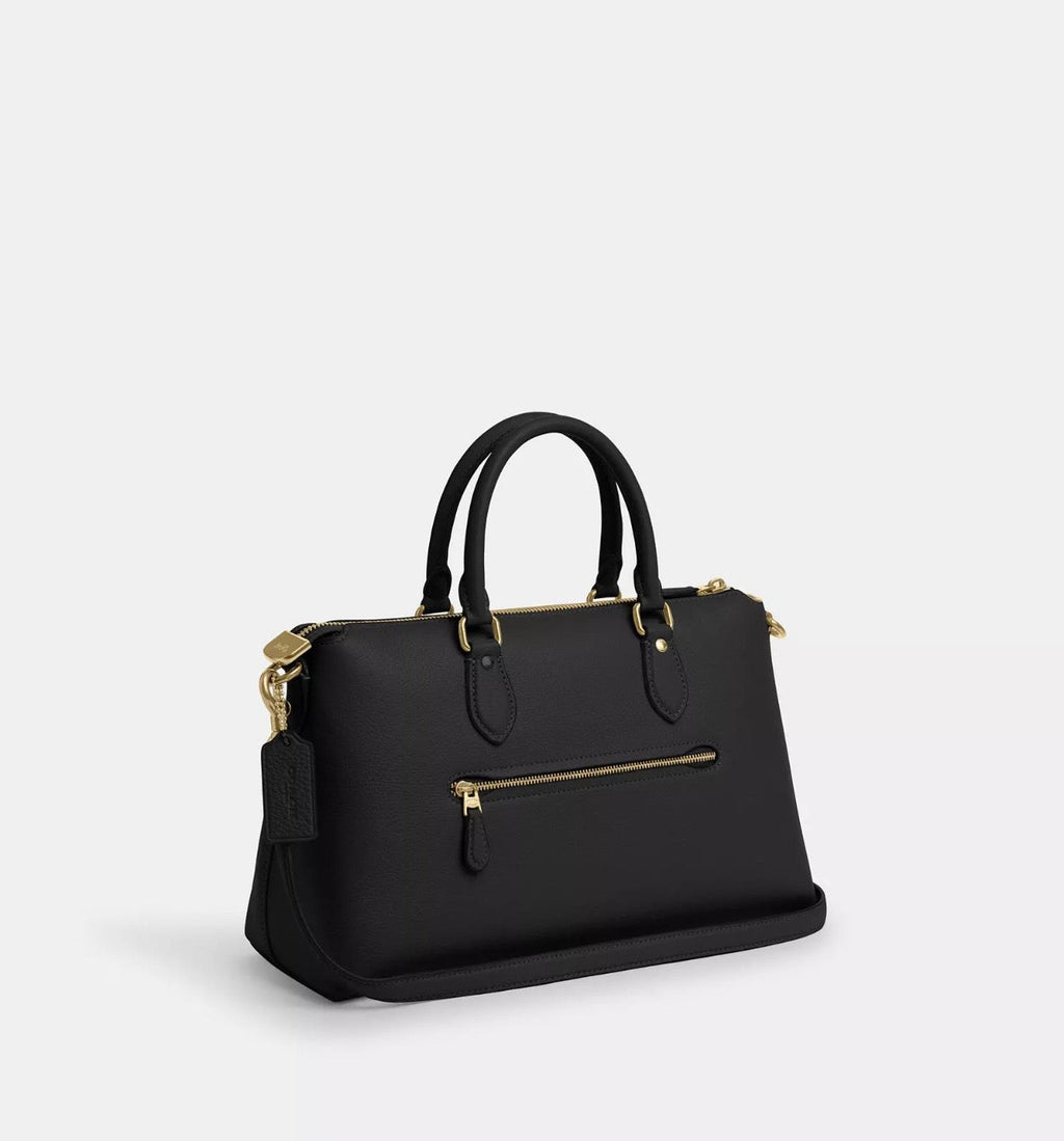 NWT Coach Leather Georgia Sachel Convertible Bag In Black