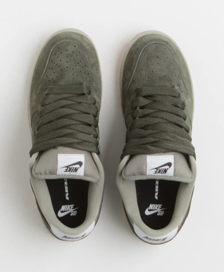 Nike SB Dunk Low Pro B Sequoia Skate Shoes with Suede and Canvas Upper