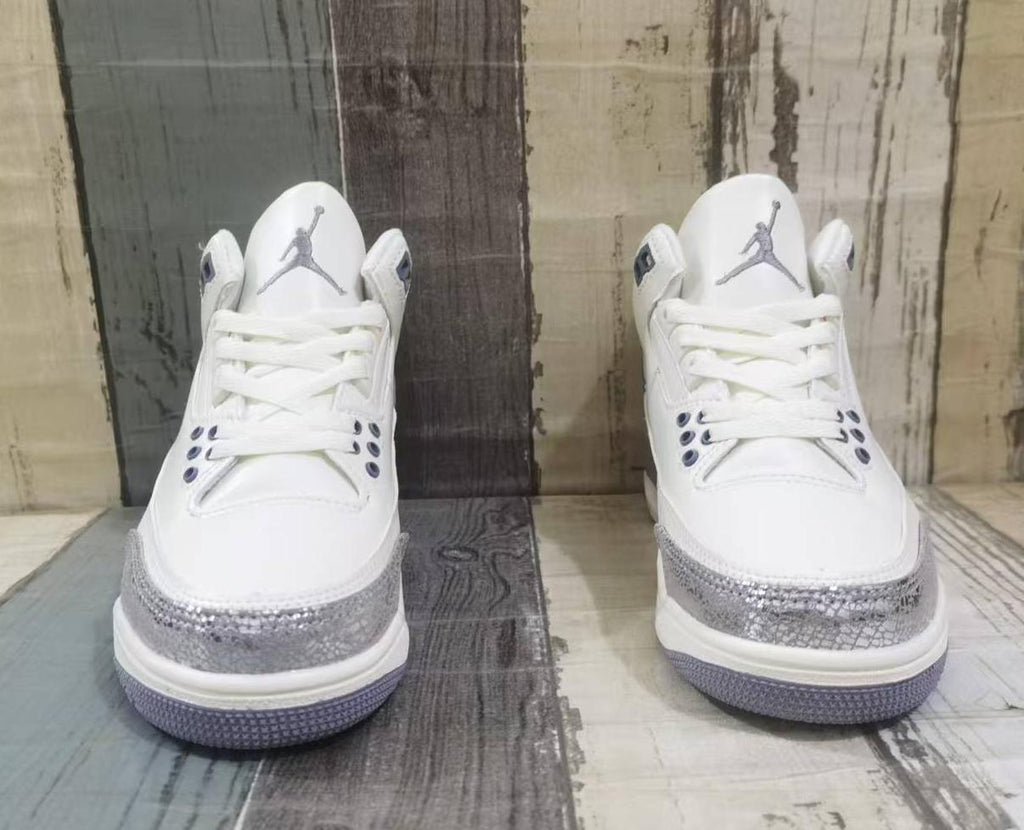 Air Jordan 3 Retro Beige‑Silver Men's