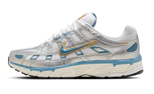 Nike P-6000 Men's Metallic Silver Aegean Storm Sneakers