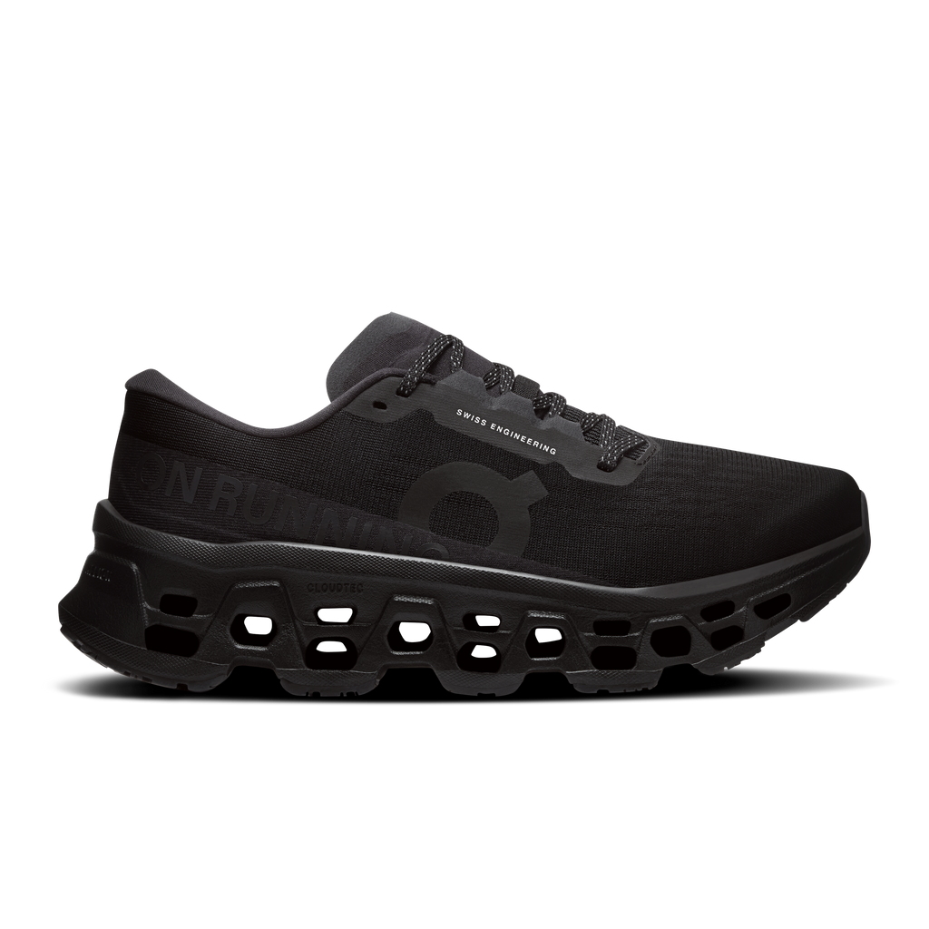 On Running Women's Cloudmonster 3 Wide Shoes - Black / Black