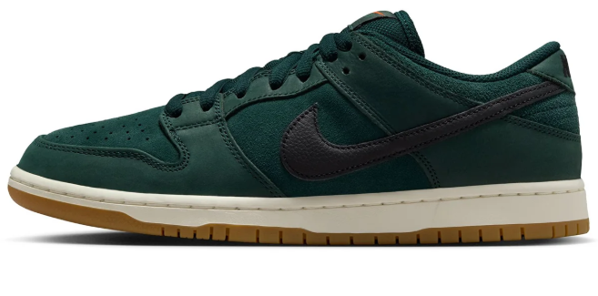 Nike SB Dunk Low Orange Label Deep Fir Gum Sole Skate Shoes