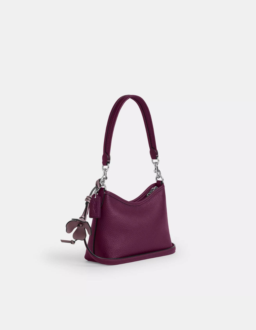 NWT Coach Leather Laurel Small Shoulder Bag With Flower Charm