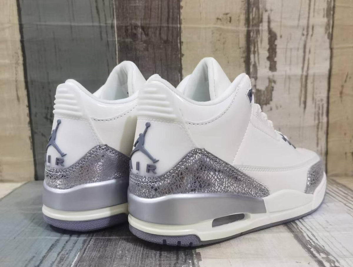 Air Jordan 3 Retro Beige‑Silver Men's