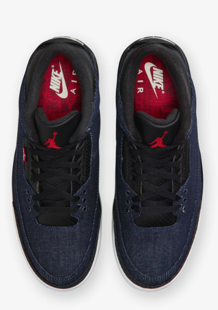 Air Jordan 3 Retro × Levi’s® – Indigo Gym Red