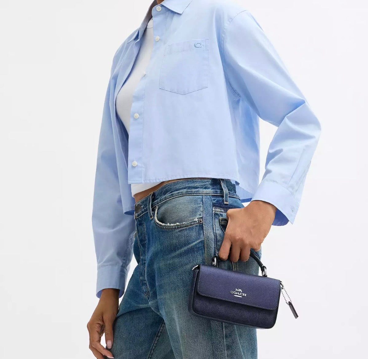 NWT Coach Mini Josie Top Handle Bag In Signature Canvas