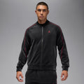 Men's Jordan Brooklyn Velour Track Jacket - Black/Gym Red