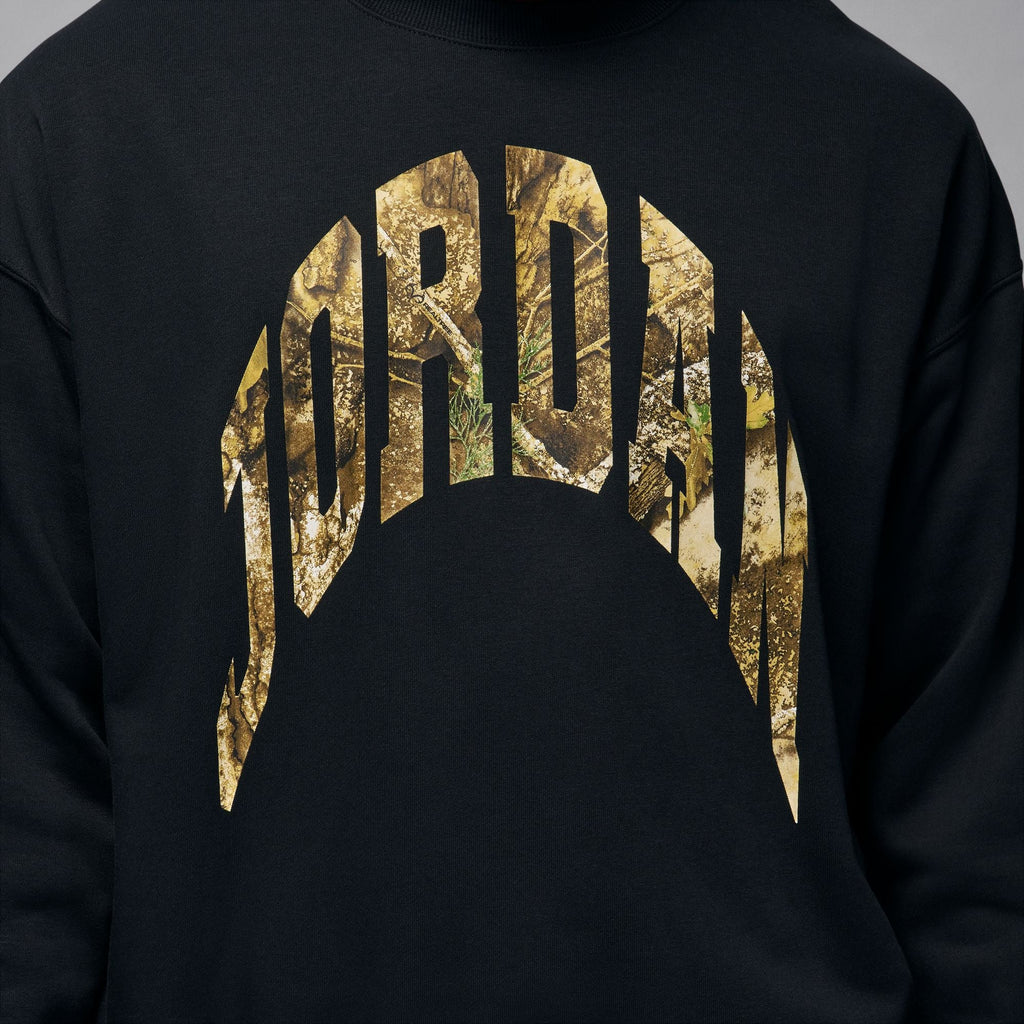 Men's Jordan Brooklyn French Terry Realtree Crew-Neck Sweatshirt - Black/Sail