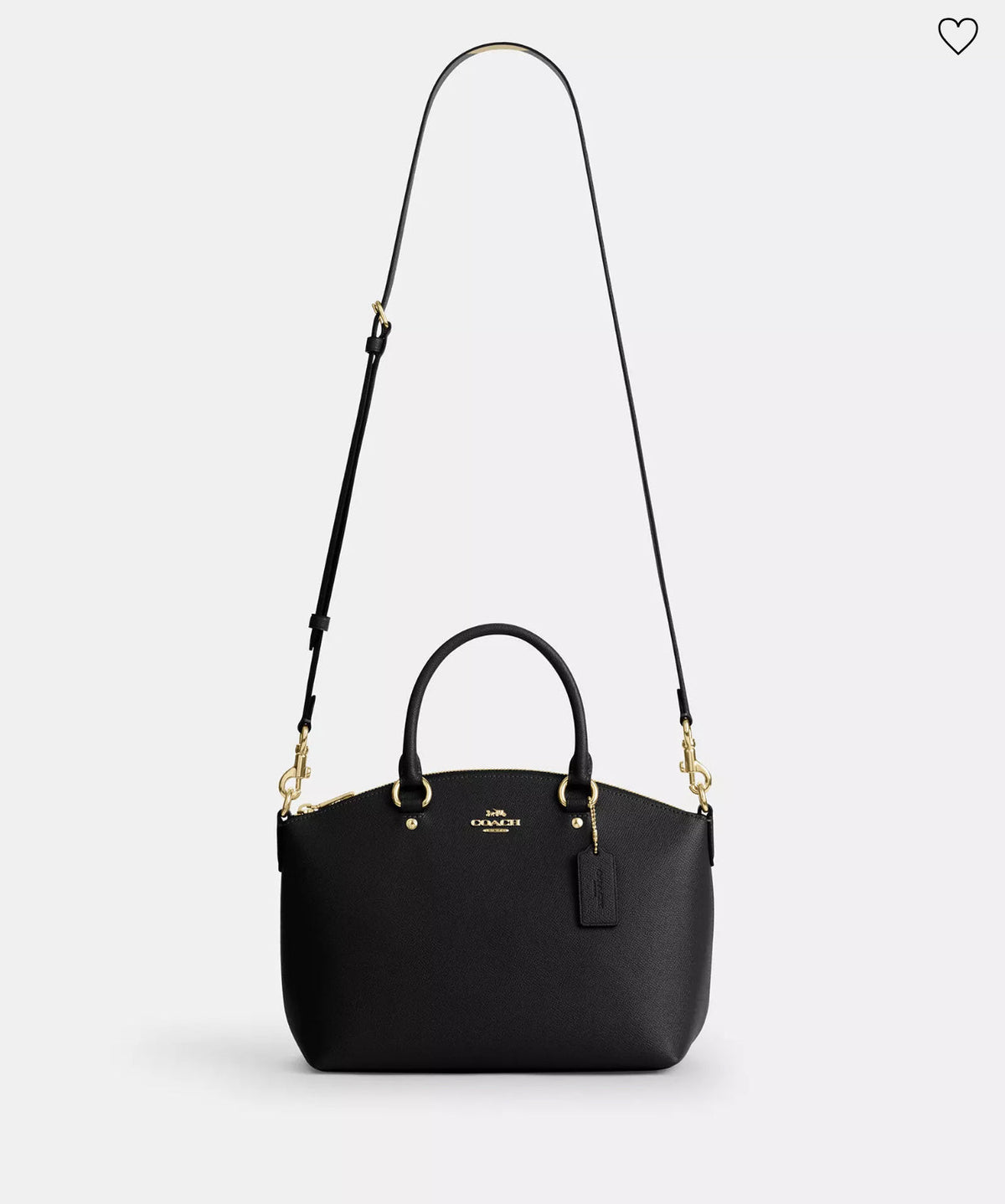 NWT Coach Leather Sadie Satchel Bag In Black