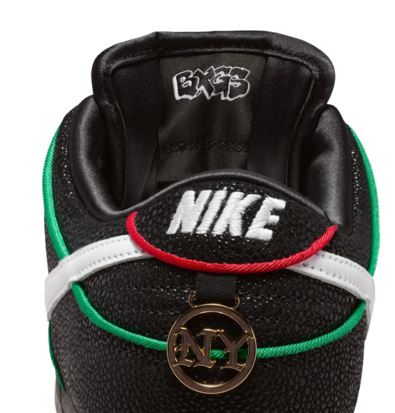 Nike SB Dunk Low Pro QS Black White Challenge Red Skate Sneakers