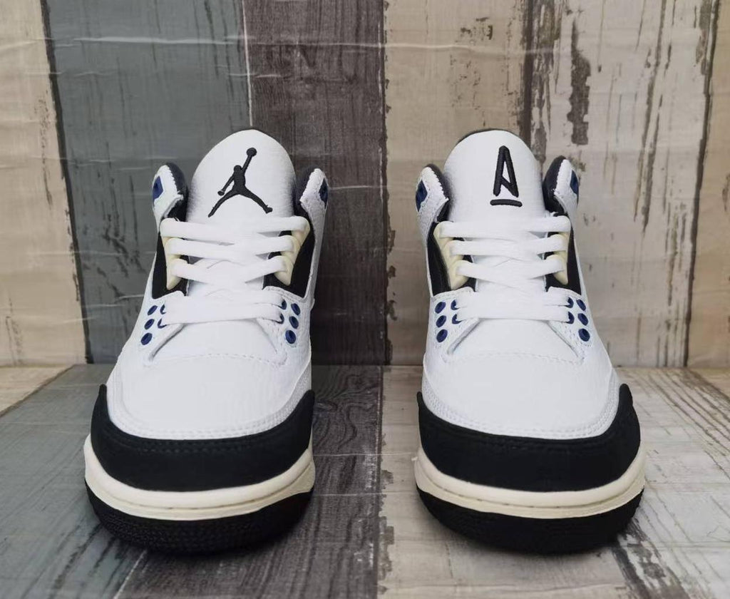 Air Jordan 3 Retro White‑Grey‑Blue Men's
