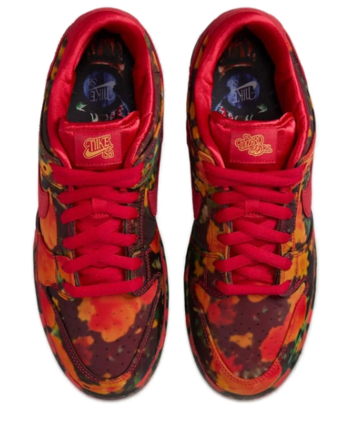 Nike SB Dunk Low The Wizard of Oz Poppy Field Skate Sneakers
